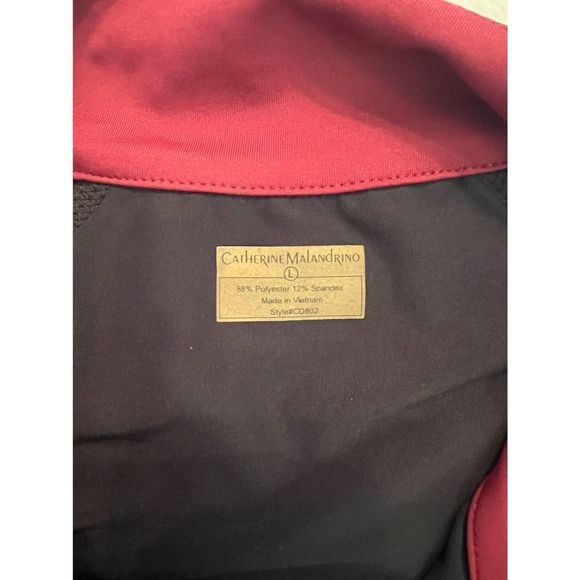 Catherine maladrino Black Lazer Cut Track Jacket, Sz L - Picture 2 of 11